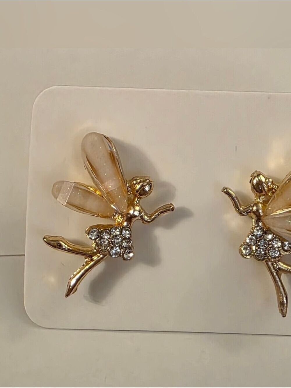 Fairy Simulated Diamond earrings zinc alloy